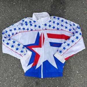 Vintage 90s Speedo Full Zip Windbreaker Jacket Mens Small USA Olympics Team